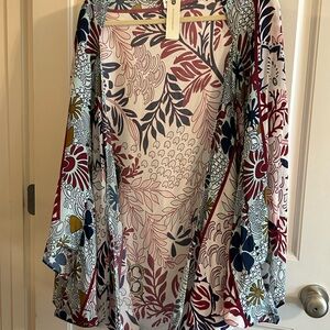 Anthropologie Multicolor Floral Kimono